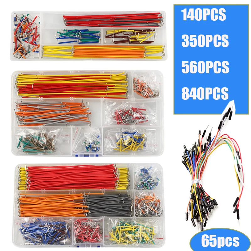 Breadboard 400 Point - Zestaw przewodów połączeniowych typu \