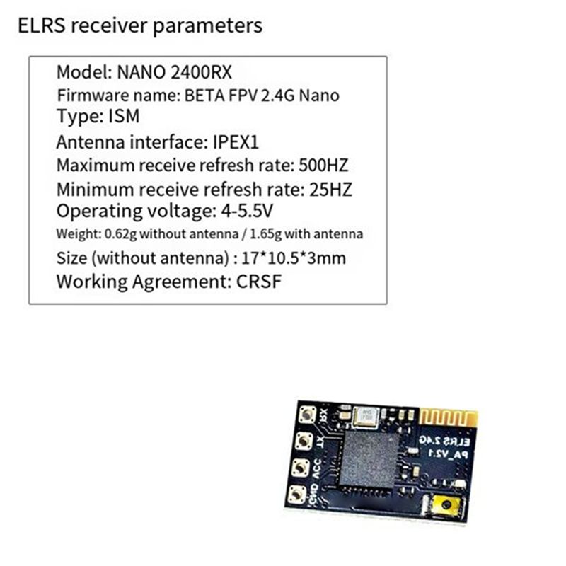 Antenna 2.4Ghz - CYGJ-10SZT. Odbiornik ELRS 2.4Ghz NANO Expresslrs