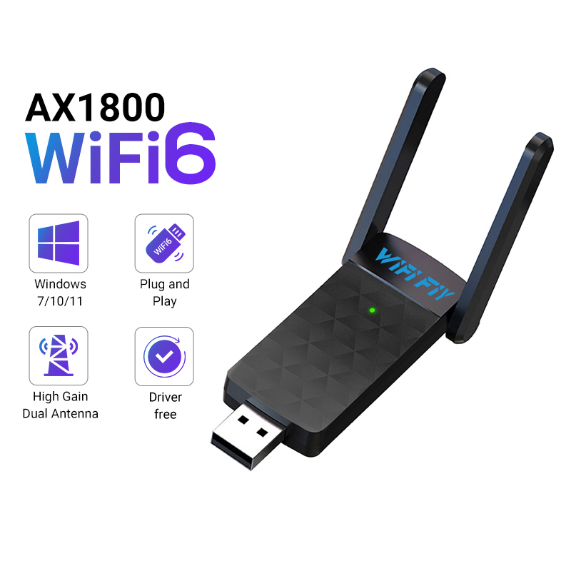 1800Mbps WiFi 6 Adapter USB 5G – Antenna 2.4Ghz recenzja i cena