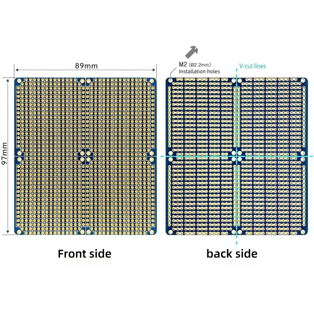 Płytka PCB 4 w 1, 89x97mm, dwu – Perfboard recenzja i cena