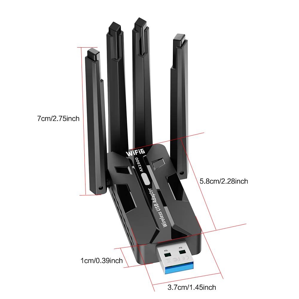 Adapter WiFi 6 USB 1800Mbps Du – Antenna 2.4Ghz recenzja i cena